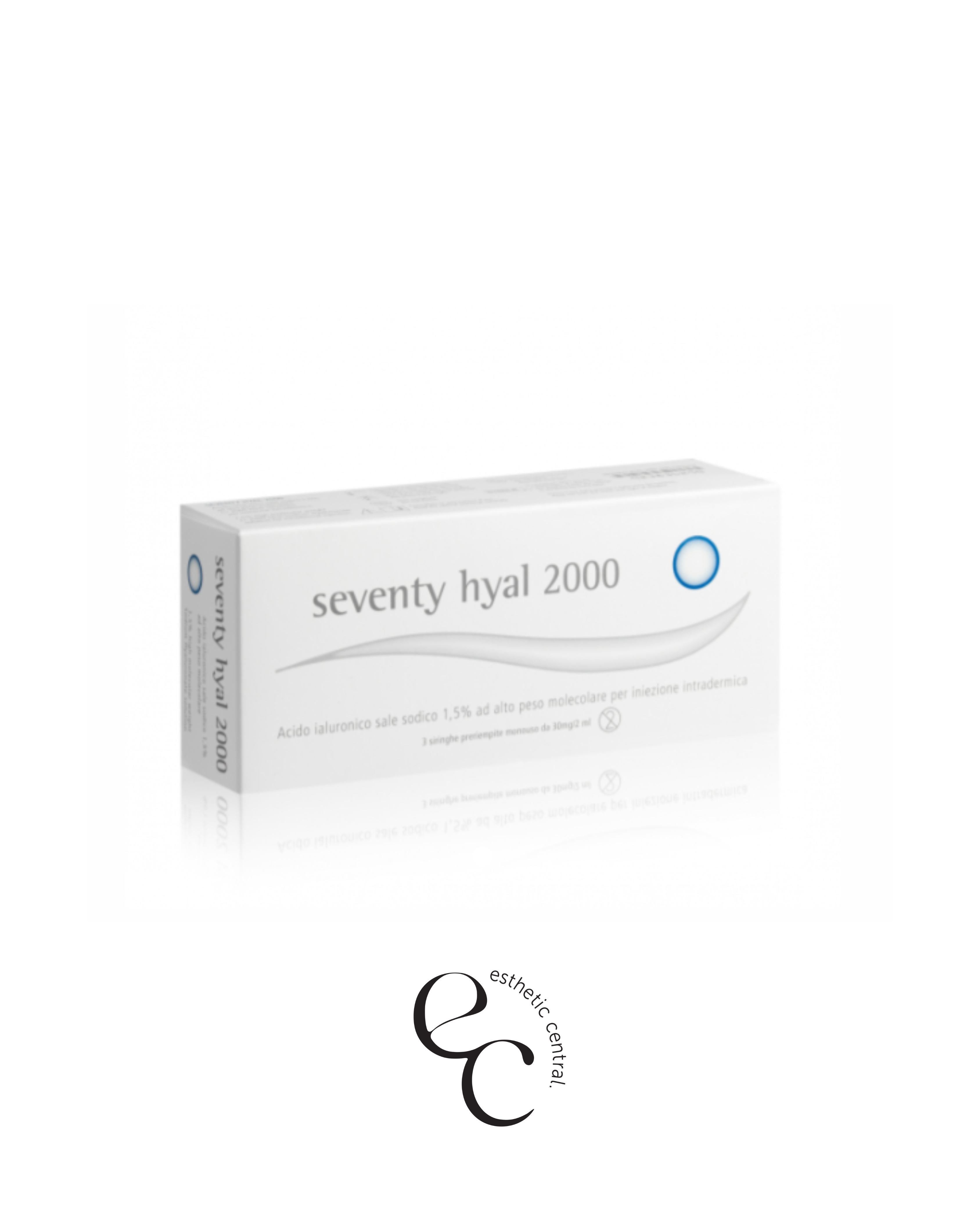 Opakowanie seventy hyal 2000 Esthetic Central logo na bialym tle